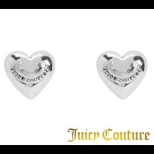 JUICY silver puffed heart earrings